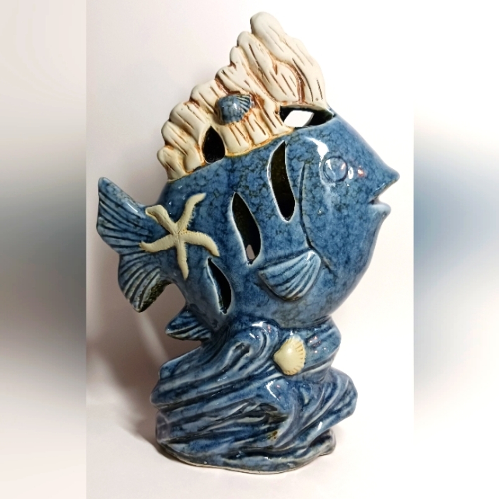 Large Ceramic Fish Figurine